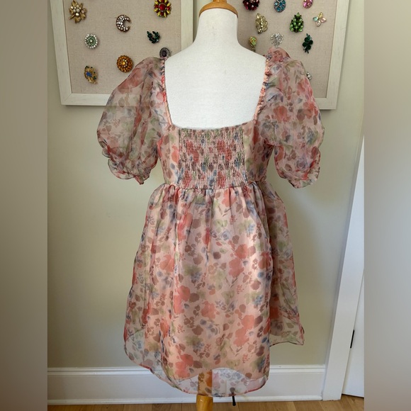 ENDLESS ROSE Floral Puff Mini Dress - Picture 9 of 16